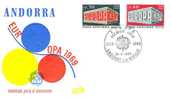 FRENCH ANDORRA 1969  EUROPA CEPT FDC - 1969