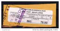 Peru 2009 ATM "CARTAS/COMUN/AMERICA SUR" Porte S/78.00 (aprox. $22.00) En Fragmento - Automaatzegels [ATM]