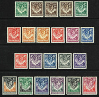 Northern Rhodesia 1938, 52 MiNr. 25 - 45 Nord-Rhodesien King George VI, Giraffe Elephant  FAUNA  22v  MNH**  292,00 € - Nordrhodesien (...-1963)