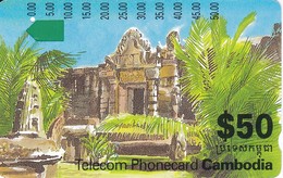 TARJETA DE CAMBOYA DE $50 DE UNOS MONUMENTOS  ICM 3-2-3 - Cambodge