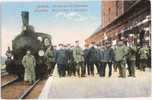 Brüssel Bahnhof Schaerbeek Grande Guerre 14.18 Soldats Allemands Color Feldpost 20.4.1915 Gelaufen Locomotive à Vapeur - Cercanías, Ferrocarril