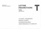 France - Enveloppe Réponse T - La Poste. - Cards/T Return Covers