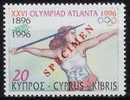 Specimen, Cyprus Sc886 1996 Summer Olympics, Jeux Olympiques. - Ete 1996: Atlanta