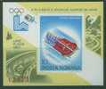 B180N0088 Bobsleigh Bloc 140 NON DENTELE Roumanie 1979 Neuf ** Jeux Olympiques De Lake Placid - Invierno 1980: Lake Placid