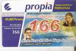 PR-020 TARJETA DE CUBA DE PROPIA DE $10 SERVICIO 166  NUEVA-MINT - Cuba
