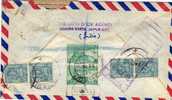 Carta, Aerea, Certificada JAIPUR CITY 1954, India, Cover, Letter, Lineal - Corréo Aéreo
