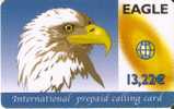 TARJETA DE ESPAÑA CON UN AGUILA DE LA COMPAÑIA EAGLE 13,22 EUROS (BIRD) - Other & Unclassified