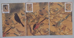 2012 TAIWAN BIRDS PAINTING MC 3V - Maximumkarten