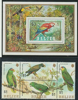 Belize 1984 MiNr. 770 - 774 (Block 66) Birds Parrots 4v+1bl MNH**  22,50 € - Perroquets & Tropicaux
