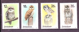 Zimbabwe 1987 MiNr. 360 - 363  Simbabwe Eulenvögel Birds Owls I 4v MNH** 19.00 € - Owls