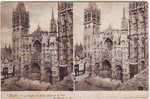 76. ROUEN . LA FACADE DE NOTRE DAME ET LA TOUR. - Stereoscope Cards