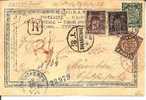 CH-AP032/  CHINA, INTERESTING  View Card From Tientsin, Registered To Germany 1898. Combined Chinese/French Franking - Cartas & Documentos