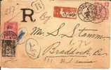 CH-AP033/  CHINA -  RARE, Ningpo Registered Cover, Combined Franking Via French P.O. Shanghai To USA 1900 - Lettres & Documents