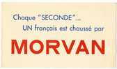 BUVARD  -   CHAQUE SECONDE UN FRANCAIS ET CHAUSSE PAR MORVAN - Chaussures