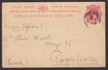 Postal Stationery Ganzsache Entier HAMPSTEAD Cds. Card 1911, 1 P King Edward VII. To Pomplona Spain (2 Scans) - Interi Postali