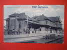 Depot-Train Station--  Fred Harvey Dodge City  Ks     Santa Fe Depot & Eating House  Crease-1908 Cancel ---===ref 187 - Autres & Non Classés