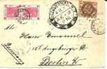 CH-HK005/ HONG KONG -  Brown 4c Dragon Stamp (1897) In Combination With Hong Kong 2c Pair Queen Victoria (1883) - Lettres & Documents