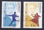 Denmark 2005 Mi. 1403-04 August Bournonville Ballet Complete Set - Oblitérés