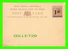 ILES DE TURC - TURKS ISLANDS POSTCARD PRE STAMP - 1d - - Turks- En Caicoseilanden