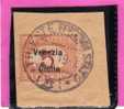 VENEZIA GIULIA 1918 SEGNATASSE POSTAGE DUE TASSE TAXES CENT. 5 C USATO SU FRAMMENTO USED ON PAPER OBLITERE' - Venezia Giuliana