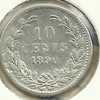 NERTHERLANDS 10 CENTS WREATH FRONT KING HEAD BACK 1890 AG SILVER KM80  F READ DESCRIPTION CAREFULLY !!! - 1849-1890: Willem III.