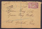 France HANDWRITTEN LABEL Registered Recommandée ST. ETIENNE Bellevue 1921 Cover South Manchester USA Etats Unis RARE ! - Briefe U. Dokumente