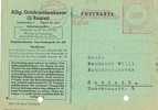 2547. Tarjeta Privada RASTATT (alemania) 1949. Franqueo Mecanico - Lettres & Documents