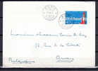 Lettre 15/9/1953   Agra (Ticcini)  Vers Anvers, Yvert  536   Aviation Aéroport - Storia Postale