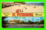 ST PETERSBURG, FL - GREETINGS FROM - 2 MULTIVIEWS - SPA BEACH - CENTRAL YACHT BASIN YATH CLUB - - St Petersburg