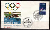 ALLEMAGNE  FDC   Cachet BONN 1   Jo 1972   Lutte Natation - Wrestling