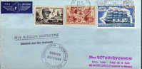 Paquebot Marion-Dufresne, Missions Aux Iles Australes.  Lettre Postée 30 Sept. 1977.  Escale De La Reunion. - Covers & Documents