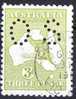 Australia 1913 3d Olive Kangaroo 1st Watermark Perf Small OS Used - Actual Stamp -  Frankston VIC - Gebraucht