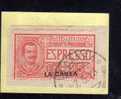 LA CANEA 1906 ESPRESSO SPECIAL DELIVERY CENT. 25 C USATO SU FRAMMENTO USED ON PAPER OBLITERE' - La Canea