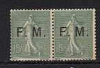 FRANCE FM N° 3 ** Paire - Military Postage Stamps