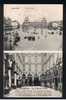 RB 724 - Unusual Double View Early Nels Postcard - Bruxelles Brussels Belgium -  Le Grand Hotel - Gare Du Nord - Cafés, Hotels, Restaurants