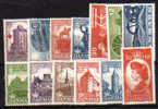 Danimarca - Lotto Di 13 Valori Nuovi ** Non Linguellati, Tutti Differenti E In Serie Complete - Unused Stamps