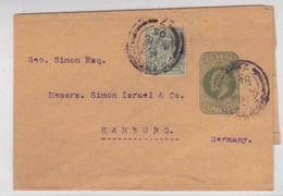 GB - 1905 - ENTIER BANDE JOURNAL Pour HAMBURG (GERMANY) - Briefe U. Dokumente