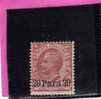 LEVANTE COSTANTINOPOLI 1908 SOPRASTAMPATO D'ITALIA ITALY OVERPRINTED 20 PA SU 10 C MNH - European And Asian Offices