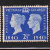 Great Britain 1940 Centenary Of The Postage Stamp 2 1/2p Used - Usati