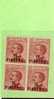 LEVANTE COSTANTINOPOLI 1923 SOPRASTAMPATO D´ITALIA ITALY OVERPRINTED 15 PI SU CENT. 85 C QUARTINA BLOCK MNH NON EMESSO - European And Asian Offices