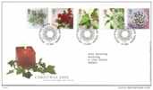 Great Britain 5.11.2002 Flowers, Christmas, Mi 2058-2062 FDC - 2001-2010 Em. Décimales