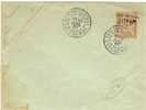 REF LCOT2 - COCHINCHINE ENV. MOUCHON 15c SURCH. "TAXE REDUITE 0f10" DAGUIN SAIGON CENTRAL 10/7/1907 - Autres & Non Classés