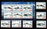 Greenland 1998 Whales 6v+1bl MNH** - Wale