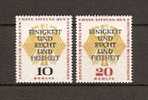 GERMANY DEUTSCHE BUNDESPOST BERLIN 3. DEUTSCHER BUNDESTAG 1957 / MNH / 174 - 175 - Unused Stamps