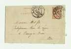 01    AIN « LAGNIEU »  Tarif à 15c.  MOUCHON Primitif - Letter Cards