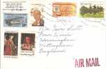 56061)lettera USA Aerea Con 6 Valori + Annullo Del 1968 - Storia Postale