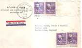 56067)lettera USA Aerea Con 4 Valori Da 3c + Annullo Del 9-3-1948 - Covers & Documents