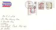 56068)lettera USA Aerea Con 3 Valori  + Annullo Del 20-3-1989 - Lettres & Documents