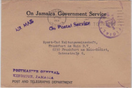 JAMAICA - 1964 - LETTRE De SERVICE Par AVION Pour FRANKFURT (GERMANY) - Jamaica (1962-...)