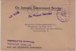 JAMAICA - 1964 - LETTRE De SERVICE Par AVION Pour FRANKFURT (GERMANY) - Jamaique (1962-...)